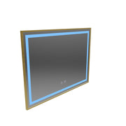LED Touch Kalahiri tükör, 80x60 cm, leolvasztási funkció, aranycsomó keret