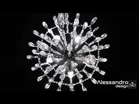Crystal Chandelier Edinburgh Eleganza, 5xe27, 47 cm átmérőjű, fényes króm