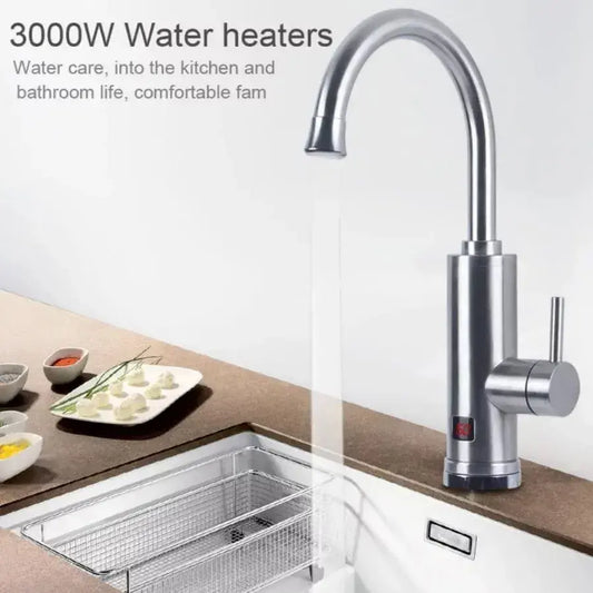 Azonnali elektromos csap forró vízhez, LCD kijelző, Chrome, LZ701SS