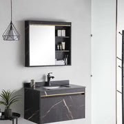 Fürdőszoba bútorkészlet 60x50 cm 2 fekete darab