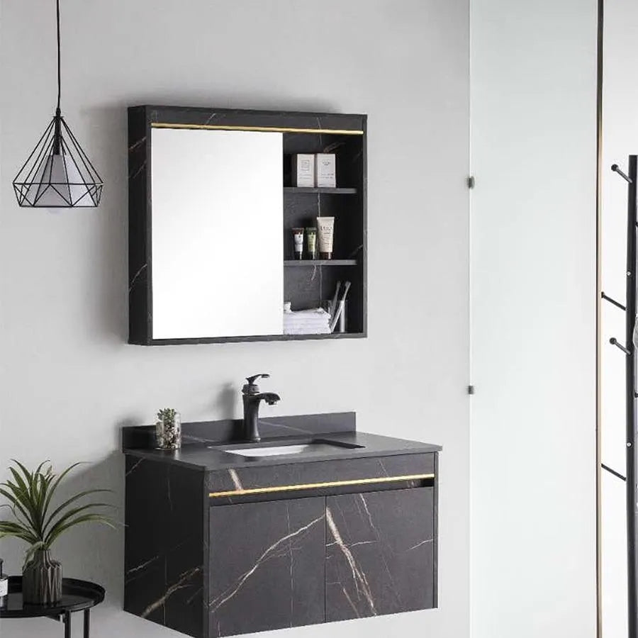 Fürdőszoba bútorkészlet 60x50 cm 2 fekete darab