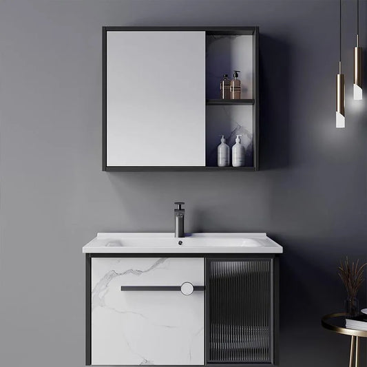 Fürdőszoba bútorkészlet 80x47cm 3 fehér fehér darab