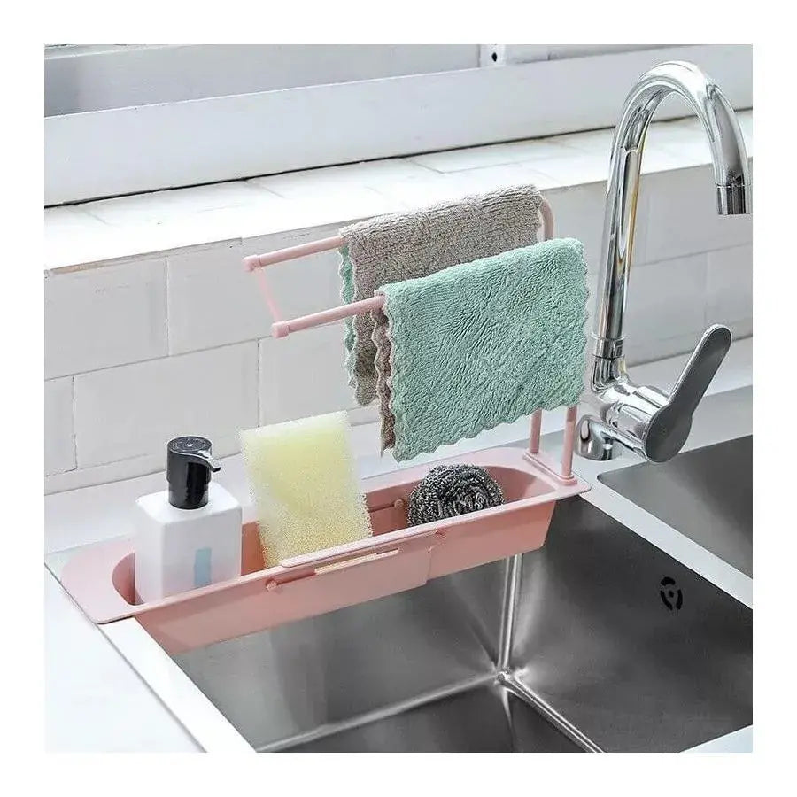 Teleszkópos támogatás a mosogatóhoz, 50 cm -es rózsaszín makaron