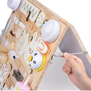 Montessori multufctionális oktatási mágneses asztal szerelmekkel, 8 carioci, fa és műanyag