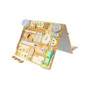 Montessori multufctionális oktatási mágneses asztal szerelmekkel, 8 carioci, fa és műanyag