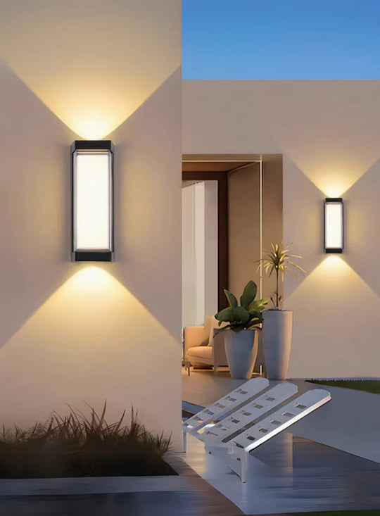 AX217 kültéri és beltéri LED fali lámpa, 2 forrás x 10 W, metál, fekete, 3000 000 kültéri fali lámpa Alapértelmezett cím Alessandro Design