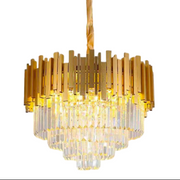 Crystal Chandelier Blois elegancia, 49 cm átmérőjű, 8x E14, fényes arany, állítható magasság
