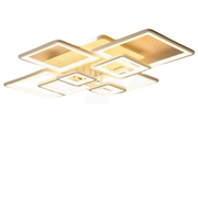 LED -vágy távirányítóval, Ella, 8 négyzet, 203W, hideg/forró/semleges fény, instabil, fehér