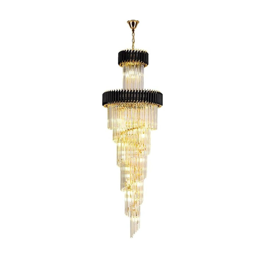 Crystal Chandelier Versailles Culmino E14, 60 cm átmérőjű, fényes és fekete arany, állítható magasság