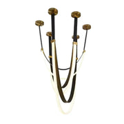 Modern csillár, LED, Largo terület, 43W, meleg, fekete fény