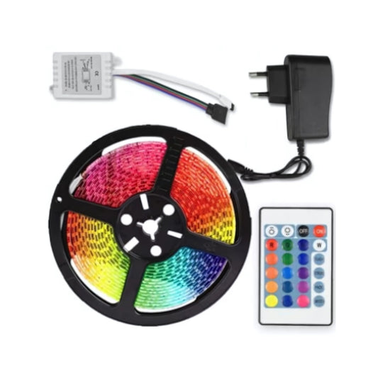 LED Band Kit 2835 távirányítóval, RGB, 10W/M, 5M, IP44