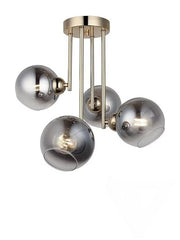 Alessandro Chandelier, 4x E27, arany, sötétszürke abbajur