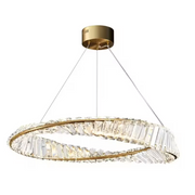 LED -csillár távirányítóval és Luigi Crystal, 35W, hideg/forró/semleges fény, instabil, arany
