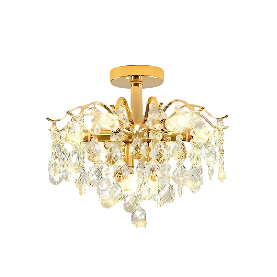 Crystal Chandelier fiamma, 6x E14, 45 cm átmérőjű, arany