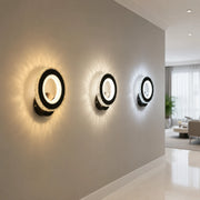 NOVA Rotonda LED fali lámpa, 16W, fekete és rozsdamentes acél, meleg/hideg/semleges fény - 01_AL073-1BK.png