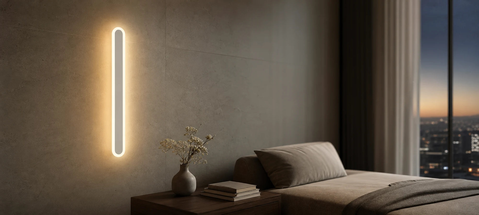 SUHA kültéri LED fali lámpa, hossz 60cm, 8W, IP65, fém, lineáris, fehér - 01_AX201-600WH.png