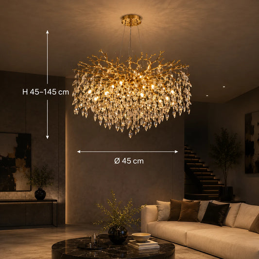 Candelabru Cristal WALTZ Rhapsody, 6xG9, Auriu, Diametru 45cm, Inaltime Reglabila - 01_CC330-45.png