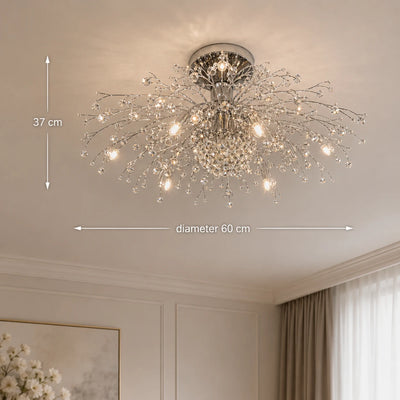 Rondo vivace kristálycsillár, 6x G9, 49 cm átmérőjű, fényes ezüst