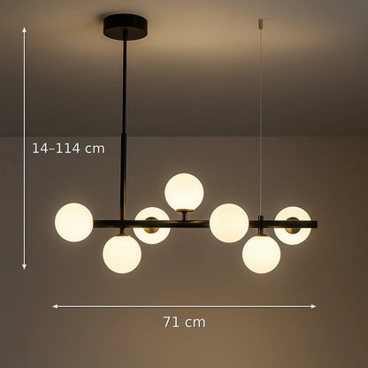LOFT Pavilion Modern izzócsillár, 7x G9, fekete, fém, állítható magasságú - 01_LC800-7BK.png