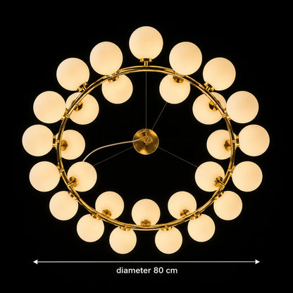 LOFT kamrás csillár, 25x G9, fehérarany, fém, állítható magasságú, modern - 01_LC802-25GD.png