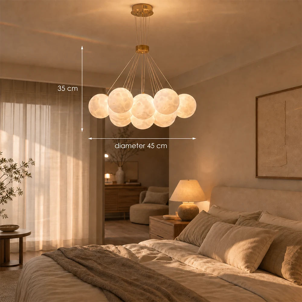 MODERN LOFT csillár Bagliore, gömb, 9xE27, állítható magasságú, arany - 01_LC816-9GD.png