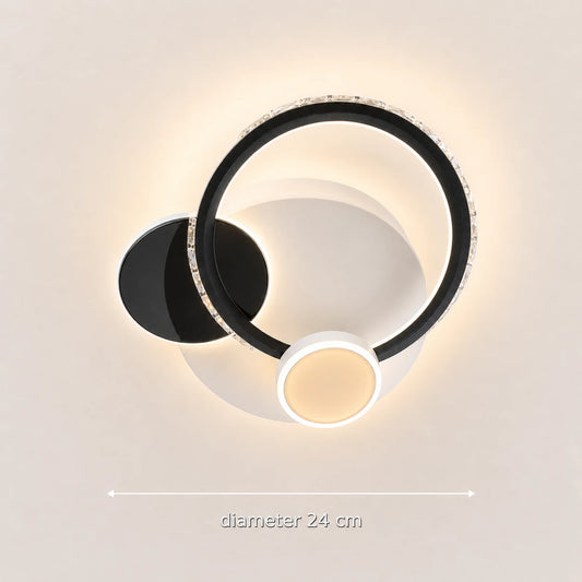 Lustra LED cu cristal PRISMIQ 45W, 3 Cercuri, lumina Rece/Calda/Neutra, Negru - 01_LL654-300BK.png
