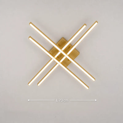 LED csillár távirányítóval LINEX, 53 W, fény 3000K/4000K/6000K, szabályozható, arany