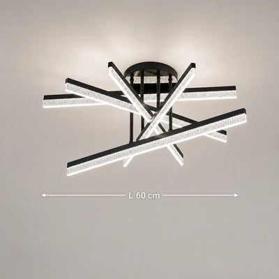 LED csillár távirányítóval LT179/5BK, 68W, 5 elem, hideg/meleg/semleges fény, szabályozható, fekete