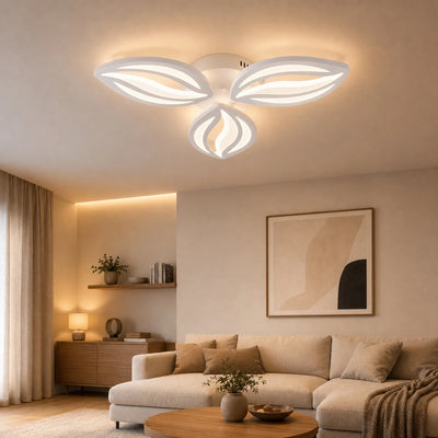 LED csillár távirányítóval ORCHID 40W, 3 szirom, hideg/meleg/semleges fény, szabályozható, fehér
