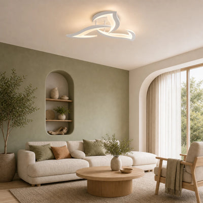 LED csillár távirányítóval LOTUS 32W, 3 szirom, hideg/meleg/semleges fény, szabályozható, fehér
