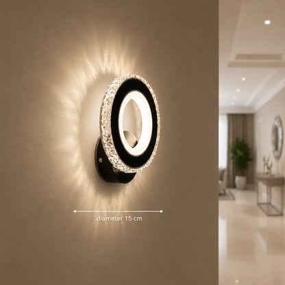 NOVA Rotonda LED fali lámpa, 16W, fekete és rozsdamentes acél, meleg/hideg/semleges fény - 03_AL073-1BK.png
