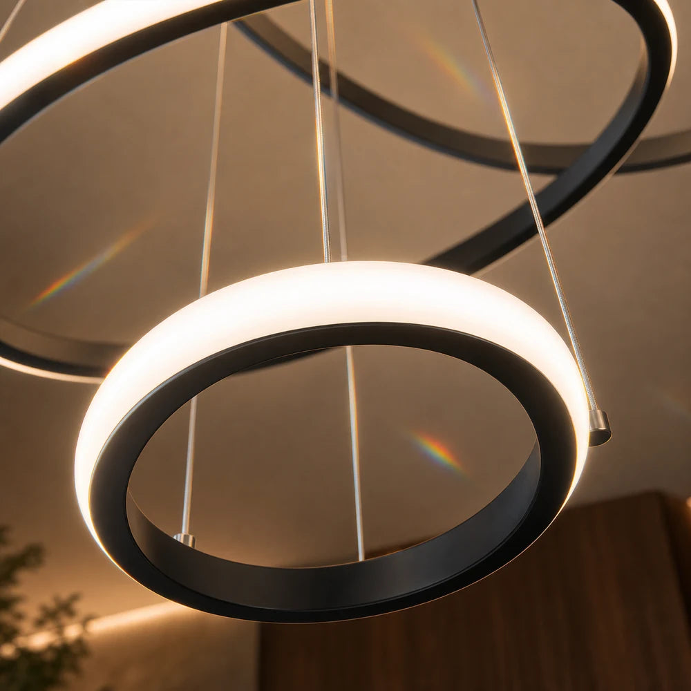 LED függő csillár RICCI 81W, 3 kör, hideg/meleg/semleges fény, fekete, állítható magasságú - 04_LL104-3BK.png