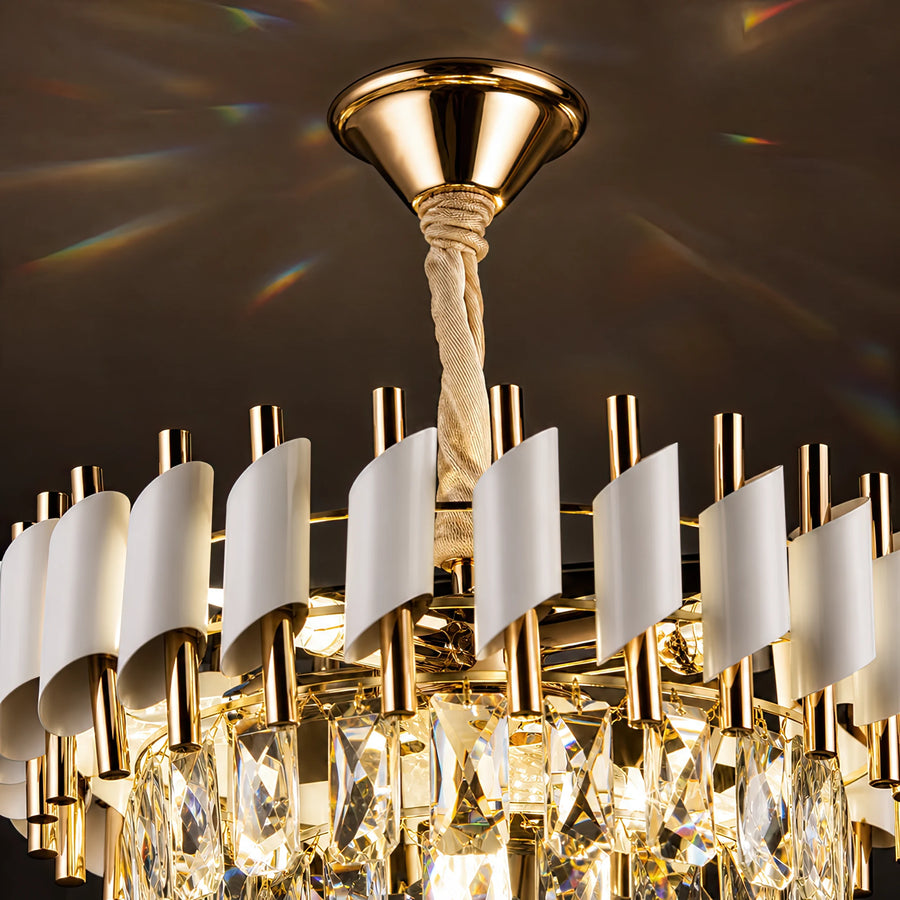 Kristály csillár VERSAILLES Nobile 5xE14, átmérő 40 cm, fényes arany és fehér - 05_CC900-400WH.png