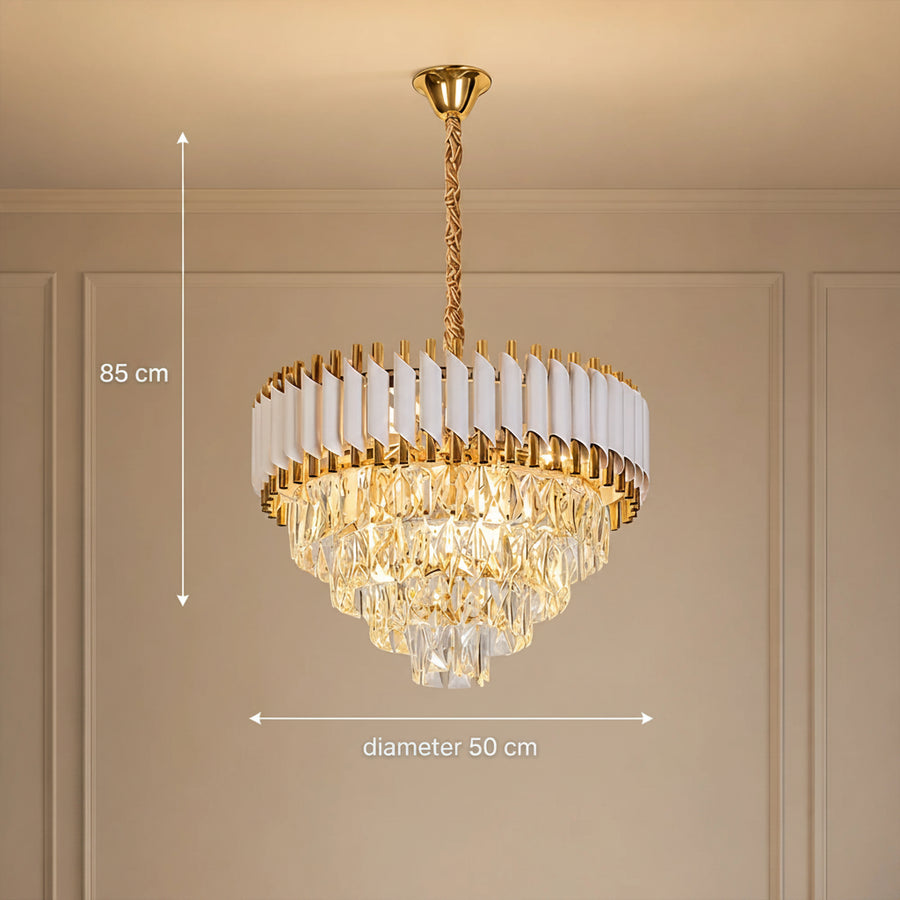 VERSAILLES Elegance kristálycsillár 8x E14, átmérő 50 cm, fényes arany és fehér, állítható magasságú - 06_CC900-500WH.png