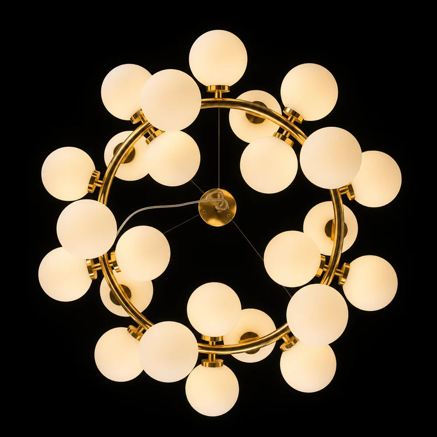 LOFT kamrás csillár, 25x G9, fehérarany, fém, állítható magasságú, modern - 05_LC802-25GD.png