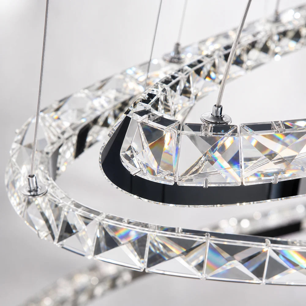Függesztett LED-es csillár távirányítóval és kristály PRISM LUMINIS 79W, 3 kör, hideg/meleg/semleges fény, szabályozható, króm, állítható magasságú - 07_LT029.png