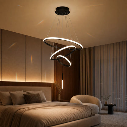 LED függő csillár RICCI 81W, 3 kör, hideg/meleg/semleges fény, fekete, állítható magasságú - 08_LL104-3BK.png