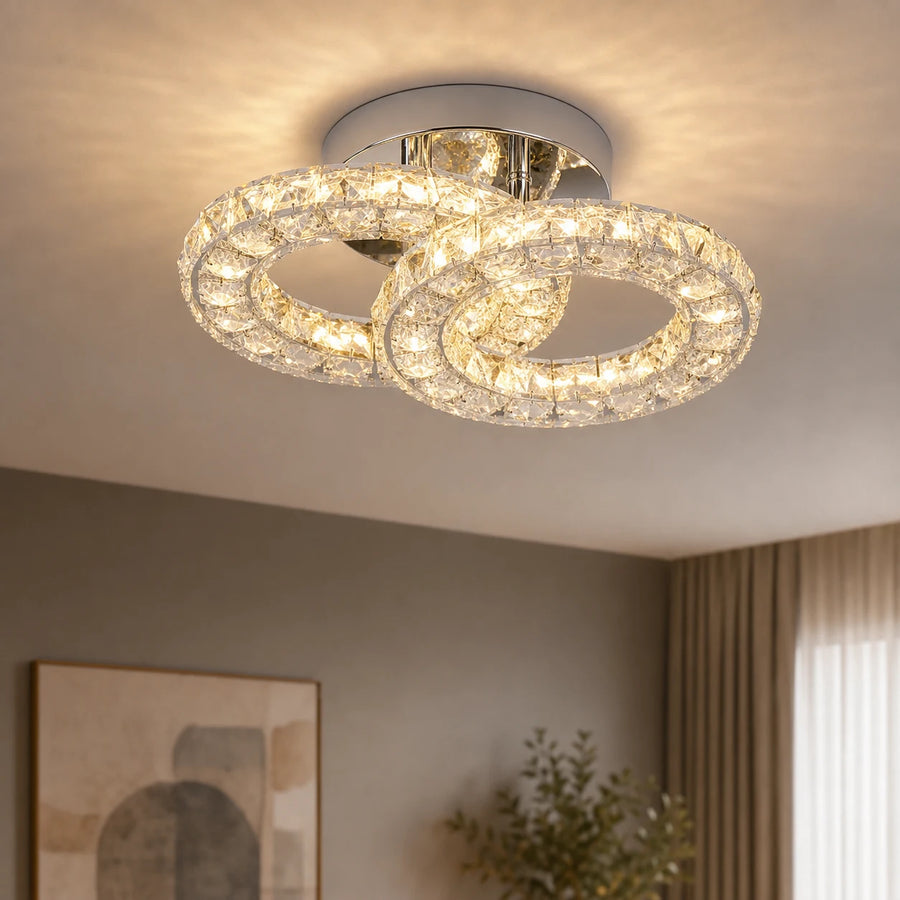 LED és kristály csillár ZABINA 25W, 2 kör, hideg/meleg/semleges fény, fényes króm - 08_LT062CR.png