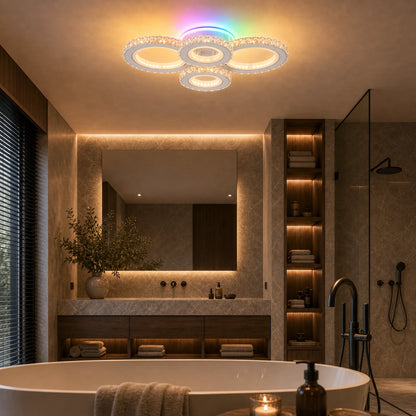 LED csillár távirányítóval és kristály NOVA ROTONDA RGB 82W, 4 kör, hideg/meleg/semleges fény, szabályozható, fehér - 08_LT073-4WH.png