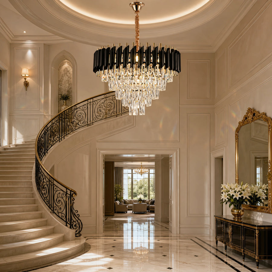 Candelabru Cristal VERSAILLES Eleganza 8x E14, Diametru 50cm, Auriu, Inaltime Reglabila - 09_CC900-500GD.png