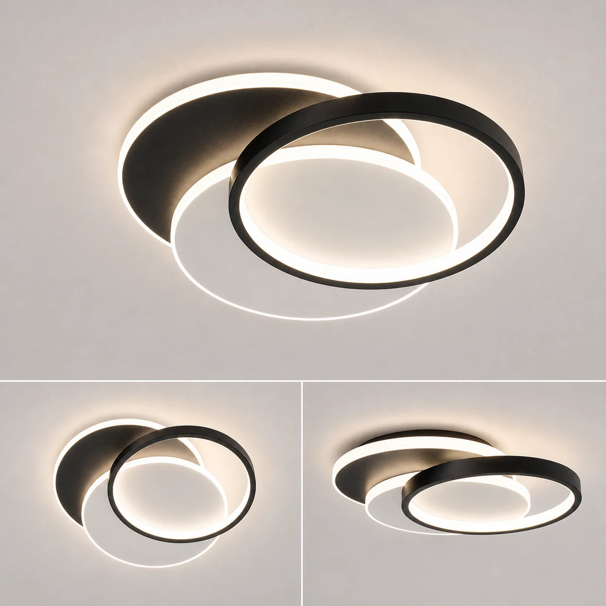 Lustra LED cu telecomanda CHIARA 67W, 3 Cercuri, lumina Rece/Calda/Neutra, Dimabila, Negru - LT633-500R_spec.png