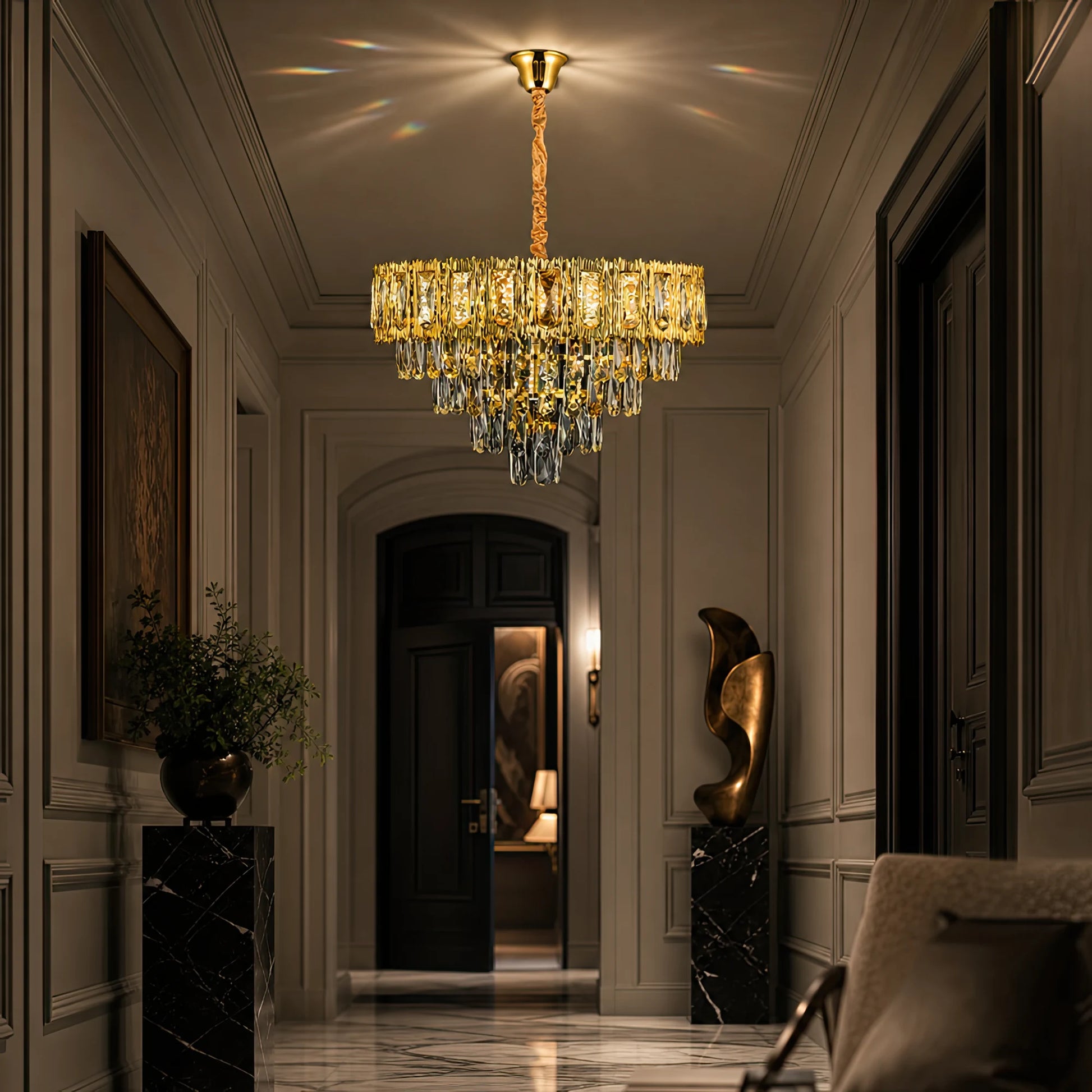 Kristály csillár BELVEDERE Elegance 8xE14, átmérő 50 cm, fényes arany, állítható magasság - 10_CC912-500GD.png