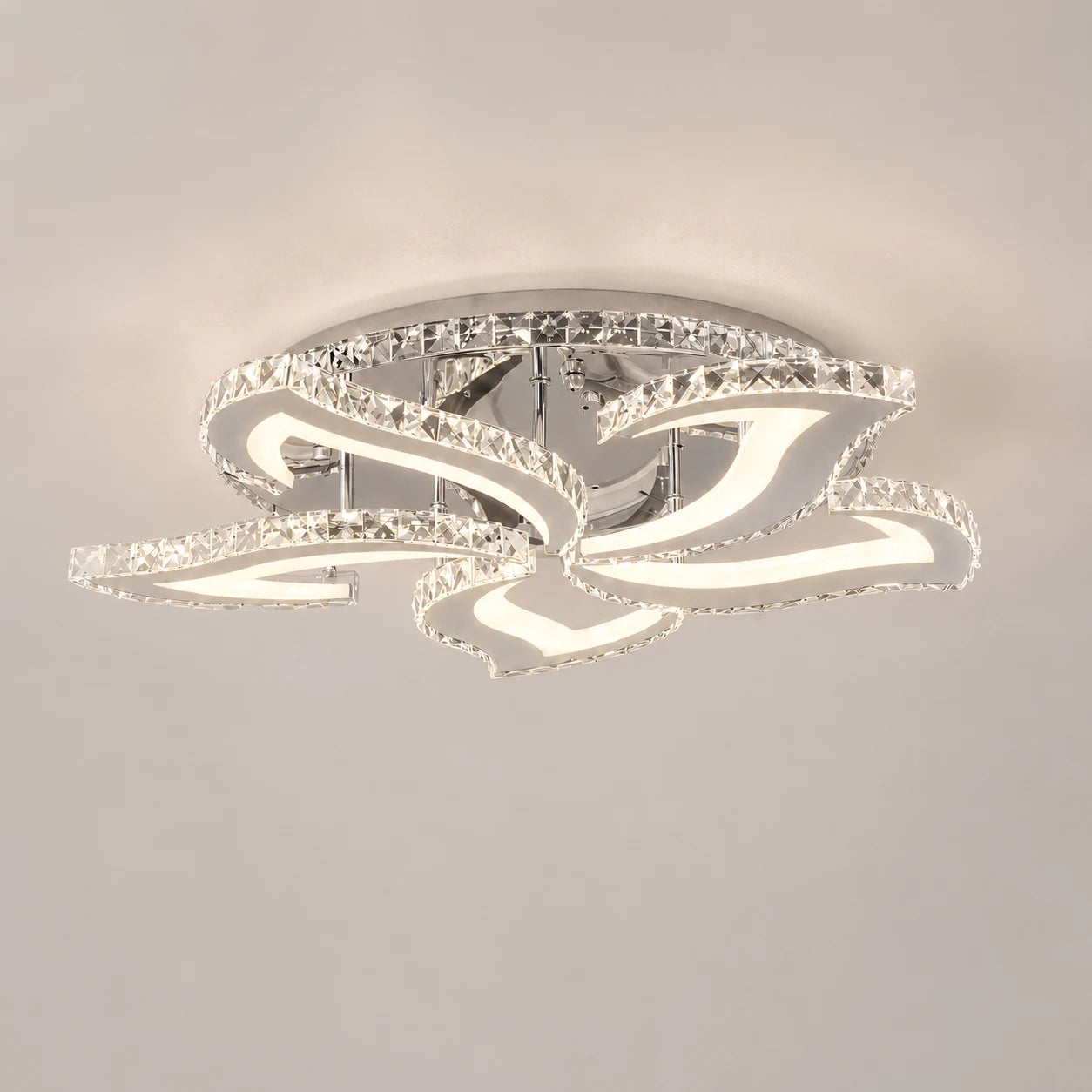 Lustra LED cu telecomanda si cristal Alejandro RGB 88W, 5 Flori, lumina Rece/Calda/Neutra, Dimabila, Crom Lucios - 10_LT071-5.png
