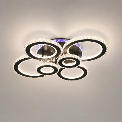 LED csillár távirányítóval és kristály NOVA ROTONDA RGB 145W, 6 kör, hideg/meleg/semleges fény, szabályozható, fekete - 10_LT073-6BK.png