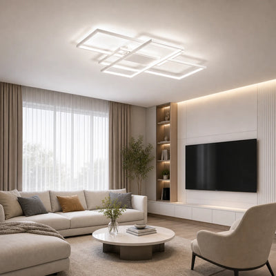LED csillár távirányítóval LANDYN 78W, Hideg/Meleg/Semleges fény, Szabályozható, Fehér