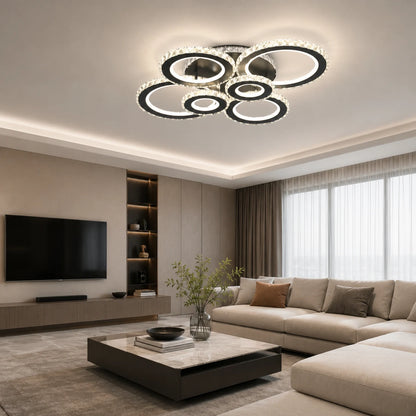 LED csillár távirányítóval és kristály NOVA ROTONDA RGB 145W, 6 kör, hideg/meleg/semleges fény, szabályozható, fekete - 12_LT073-6BK.png