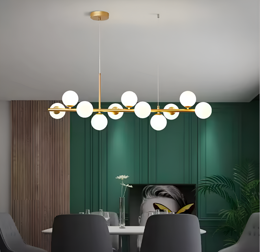 A vágy modern tetőtéri pavilon izzóval, 11x G9, arany, fém, állítható magasság