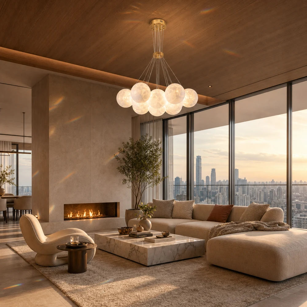 MODERN LOFT csillár Bagliore, gömb, 9xE27, állítható magasságú, arany - 20_LC816-9GD.png