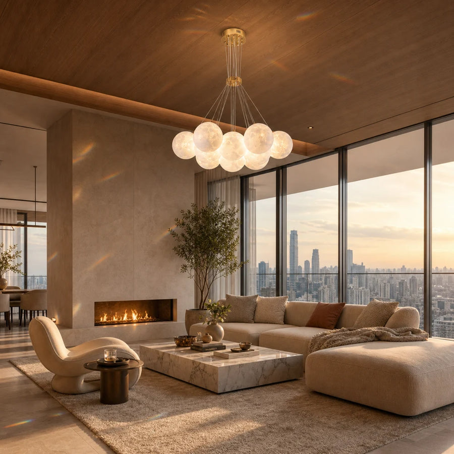 MODERN LOFT csillár Bagliore, gömb, 9xE27, állítható magasságú, arany - 20_LC816-9GD.png
