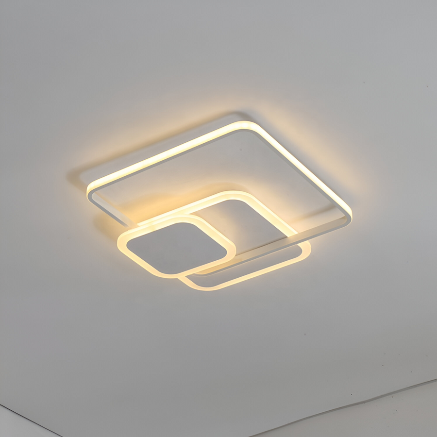 LED -csillár Anemona 75W távirányítóval, 3 négyzet, hideg/forró/semleges fény, instabil, fehér